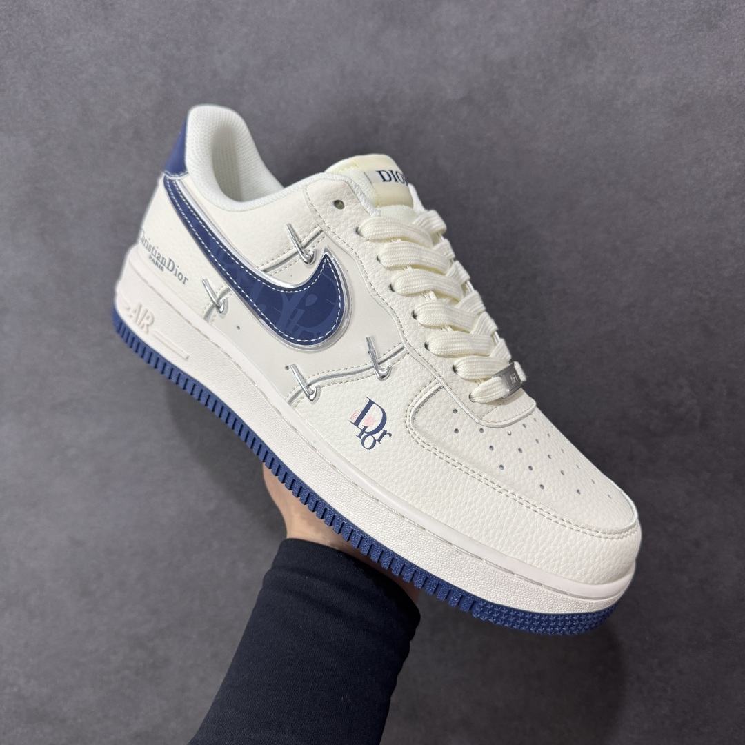 图片[3]-【定制版】Nike Air Force 1\’07 Low 迪奥联名 蓝四小银勾 空军一号低帮休闲板鞋 XS2869-001  #原楦头原纸板 原装鞋盒 定制五金配件 内置全掌气垫 原厂鞋底   尺码：36 36.5 37.5 38 38.5 39 40 40.5 41 42 42.5 43 44 44.5 45-选品中心