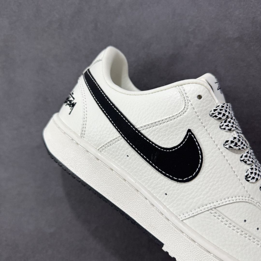 图片[6]-【定制版】海外限量发售！公司级Nike Court Vision 1 LOW 低帮 板鞋 “斯图西——双拼米黑” 运动鞋 休闲鞋 折边针车 工艺难度大 原楦头原纸板 原装鞋盒 定制五金配件 内置全掌气垫 原厂鞋底 货号：CS5288-017 尺码：36 36.5 37.5 38 38.5 39 40 40.5 41 42 42.5 43 44 44.5 45-选品中心