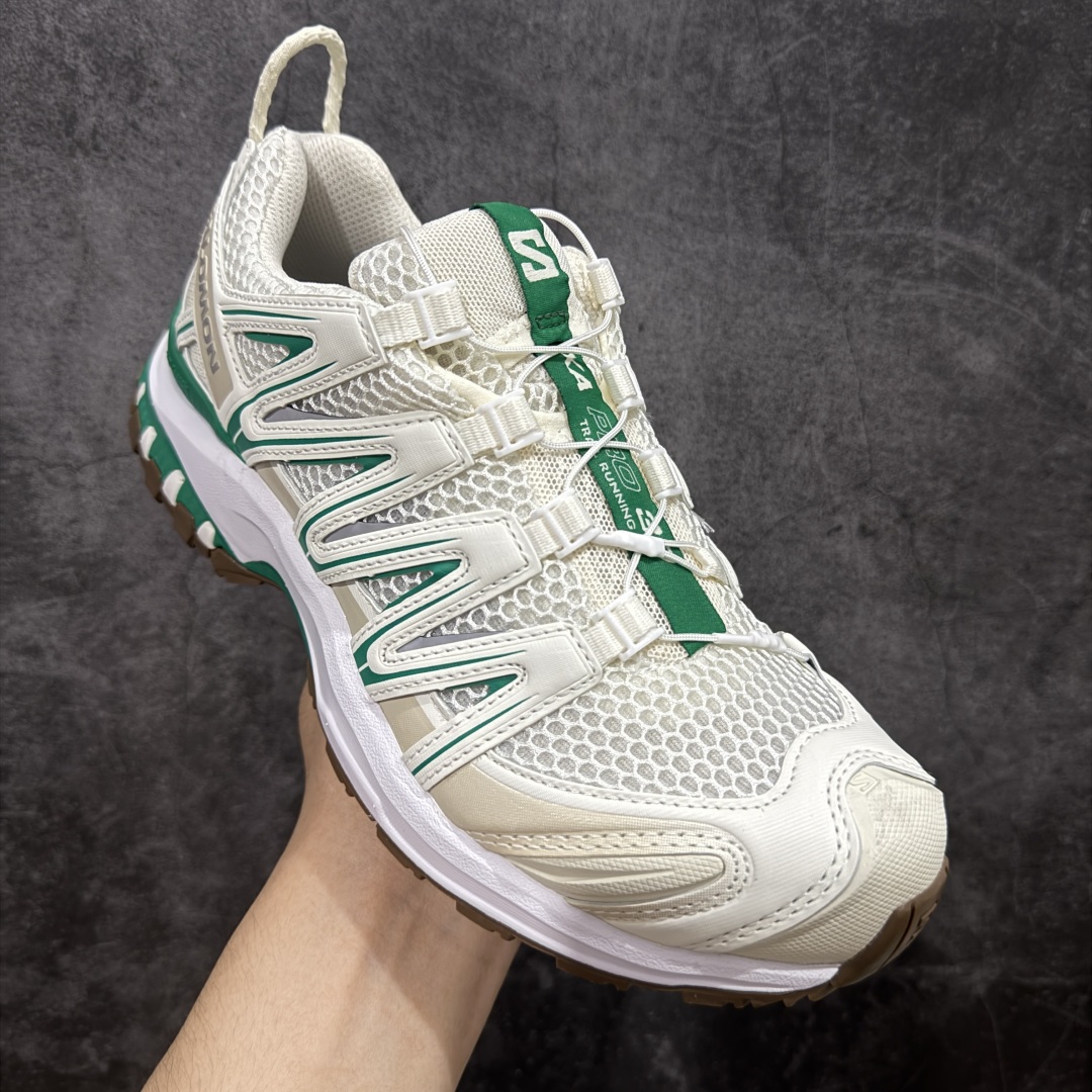 图片[3]-【PZ纯原】SALOMON XA Pro 3D ADV Seaonal萨洛蒙潮流越野机能户外功能鞋 白绿女鞋 478874 全新版本出货 好货不怕晚 品质 细节 材料都是肉眼可以见！ 售前售后也是其它工厂无法匹敌！ 纯原外贸平台特供订单 耗时半年巨作 全套原纸板楦头开发 原厂特供网布配套加持 确保原汁原味 完美呈现版型 原档数据独家私模五层组合大底 男女鞋同步官方开发至46.5 原装Ortholite轻量化鞋垫 中底布带钢印编号 原厂TPU锁扣 进口港宝加持 后跟自然饱满 还原公司包裹性 鞋面采用SENSIFT贴合技术 全方位贴合包裹脚型 鞋跟部鞋底牵引设计 提供强大的抓地性能 更适应野外崎岖不平的道路 其3D ADVANCED CHASSIS底盘 材料轻量大化 钉齿设计更具稳定性 防护性 鞋底易磨损区运用CONTAGRIP高耐磨材料 应对城市硬质路面长距离跑考验 尺码：36 36.5 37.5 38 38.5 39 40-选品中心