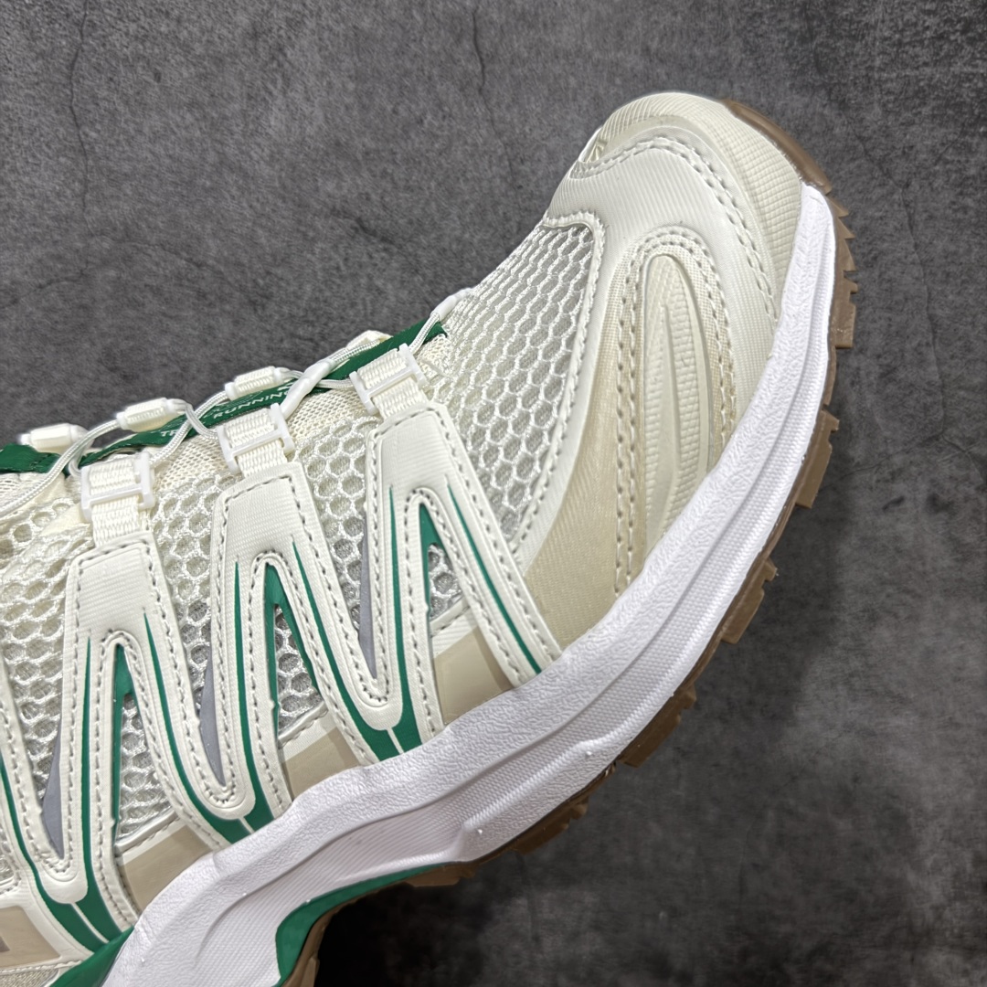 图片[6]-【PZ纯原】SALOMON XA Pro 3D ADV Seaonal萨洛蒙潮流越野机能户外功能鞋 白绿女鞋 478874 全新版本出货 好货不怕晚 品质 细节 材料都是肉眼可以见！ 售前售后也是其它工厂无法匹敌！ 纯原外贸平台特供订单 耗时半年巨作 全套原纸板楦头开发 原厂特供网布配套加持 确保原汁原味 完美呈现版型 原档数据独家私模五层组合大底 男女鞋同步官方开发至46.5 原装Ortholite轻量化鞋垫 中底布带钢印编号 原厂TPU锁扣 进口港宝加持 后跟自然饱满 还原公司包裹性 鞋面采用SENSIFT贴合技术 全方位贴合包裹脚型 鞋跟部鞋底牵引设计 提供强大的抓地性能 更适应野外崎岖不平的道路 其3D ADVANCED CHASSIS底盘 材料轻量大化 钉齿设计更具稳定性 防护性 鞋底易磨损区运用CONTAGRIP高耐磨材料 应对城市硬质路面长距离跑考验 尺码：36 36.5 37.5 38 38.5 39 40-选品中心