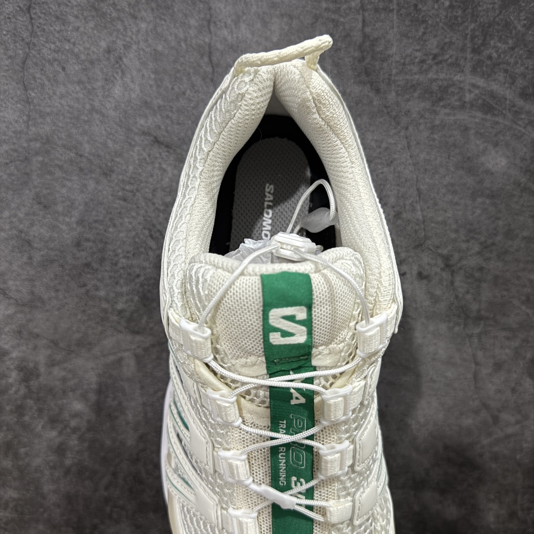 图片[8]-【PZ纯原】SALOMON XA Pro 3D ADV Seaonal萨洛蒙潮流越野机能户外功能鞋 白绿女鞋 478874 全新版本出货 好货不怕晚 品质 细节 材料都是肉眼可以见！ 售前售后也是其它工厂无法匹敌！ 纯原外贸平台特供订单 耗时半年巨作 全套原纸板楦头开发 原厂特供网布配套加持 确保原汁原味 完美呈现版型 原档数据独家私模五层组合大底 男女鞋同步官方开发至46.5 原装Ortholite轻量化鞋垫 中底布带钢印编号 原厂TPU锁扣 进口港宝加持 后跟自然饱满 还原公司包裹性 鞋面采用SENSIFT贴合技术 全方位贴合包裹脚型 鞋跟部鞋底牵引设计 提供强大的抓地性能 更适应野外崎岖不平的道路 其3D ADVANCED CHASSIS底盘 材料轻量大化 钉齿设计更具稳定性 防护性 鞋底易磨损区运用CONTAGRIP高耐磨材料 应对城市硬质路面长距离跑考验 尺码：36 36.5 37.5 38 38.5 39 40-选品中心