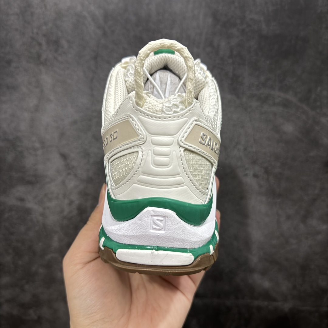 图片[4]-【PZ纯原】SALOMON XA Pro 3D ADV Seaonal萨洛蒙潮流越野机能户外功能鞋 白绿女鞋 478874 全新版本出货 好货不怕晚 品质 细节 材料都是肉眼可以见！ 售前售后也是其它工厂无法匹敌！ 纯原外贸平台特供订单 耗时半年巨作 全套原纸板楦头开发 原厂特供网布配套加持 确保原汁原味 完美呈现版型 原档数据独家私模五层组合大底 男女鞋同步官方开发至46.5 原装Ortholite轻量化鞋垫 中底布带钢印编号 原厂TPU锁扣 进口港宝加持 后跟自然饱满 还原公司包裹性 鞋面采用SENSIFT贴合技术 全方位贴合包裹脚型 鞋跟部鞋底牵引设计 提供强大的抓地性能 更适应野外崎岖不平的道路 其3D ADVANCED CHASSIS底盘 材料轻量大化 钉齿设计更具稳定性 防护性 鞋底易磨损区运用CONTAGRIP高耐磨材料 应对城市硬质路面长距离跑考验 尺码：36 36.5 37.5 38 38.5 39 40-选品中心
