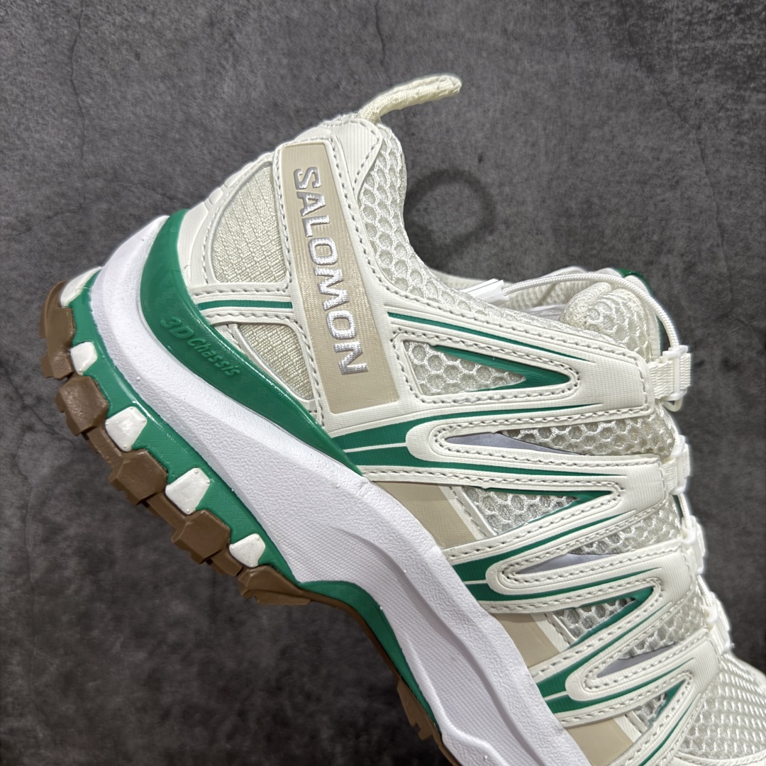 图片[7]-【PZ纯原】SALOMON XA Pro 3D ADV Seaonal萨洛蒙潮流越野机能户外功能鞋 白绿女鞋 478874 全新版本出货 好货不怕晚 品质 细节 材料都是肉眼可以见！ 售前售后也是其它工厂无法匹敌！ 纯原外贸平台特供订单 耗时半年巨作 全套原纸板楦头开发 原厂特供网布配套加持 确保原汁原味 完美呈现版型 原档数据独家私模五层组合大底 男女鞋同步官方开发至46.5 原装Ortholite轻量化鞋垫 中底布带钢印编号 原厂TPU锁扣 进口港宝加持 后跟自然饱满 还原公司包裹性 鞋面采用SENSIFT贴合技术 全方位贴合包裹脚型 鞋跟部鞋底牵引设计 提供强大的抓地性能 更适应野外崎岖不平的道路 其3D ADVANCED CHASSIS底盘 材料轻量大化 钉齿设计更具稳定性 防护性 鞋底易磨损区运用CONTAGRIP高耐磨材料 应对城市硬质路面长距离跑考验 尺码：36 36.5 37.5 38 38.5 39 40-选品中心