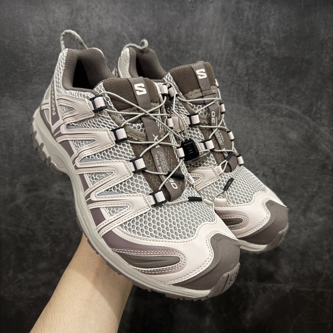 全新版本出货 纯原大厂出品 萨洛蒙 Salomon XA PRO 3D 户外轻便机能鞋 银云灰
