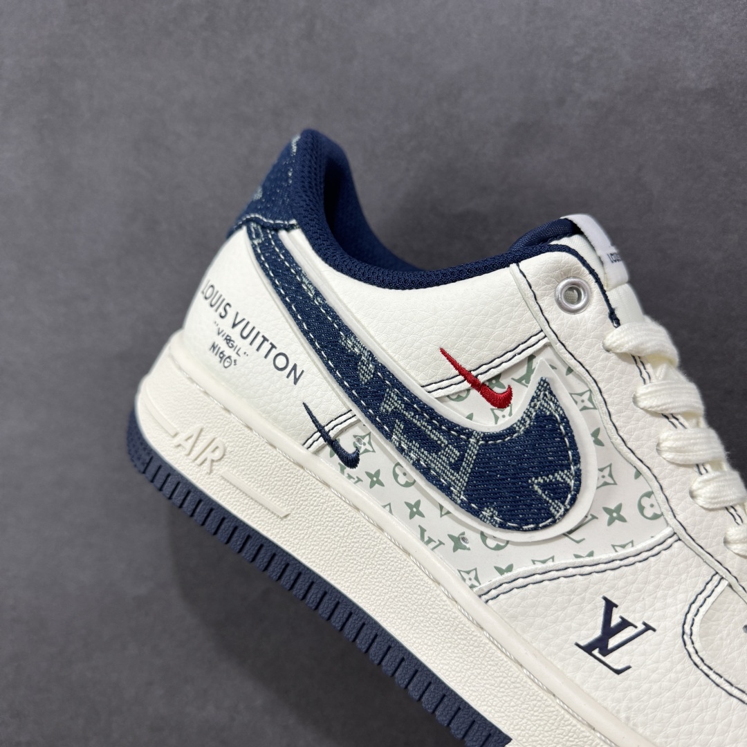 图片[6]-【定制版】Nike Air Force 1 Low 07 x Louis Vuitton LV白蓝双小勾 原楦头原纸板 打造纯正低帮空军版型 专注外贸渠道 全掌内置蜂窝气垫 原盒配件 原厂中底钢印、拉帮完美 货号：YX5066 342 尺码：36 36.5 37.5 38 38.5 39 40 40.5 41 42 42.5 43 44 44.5 45-选品中心