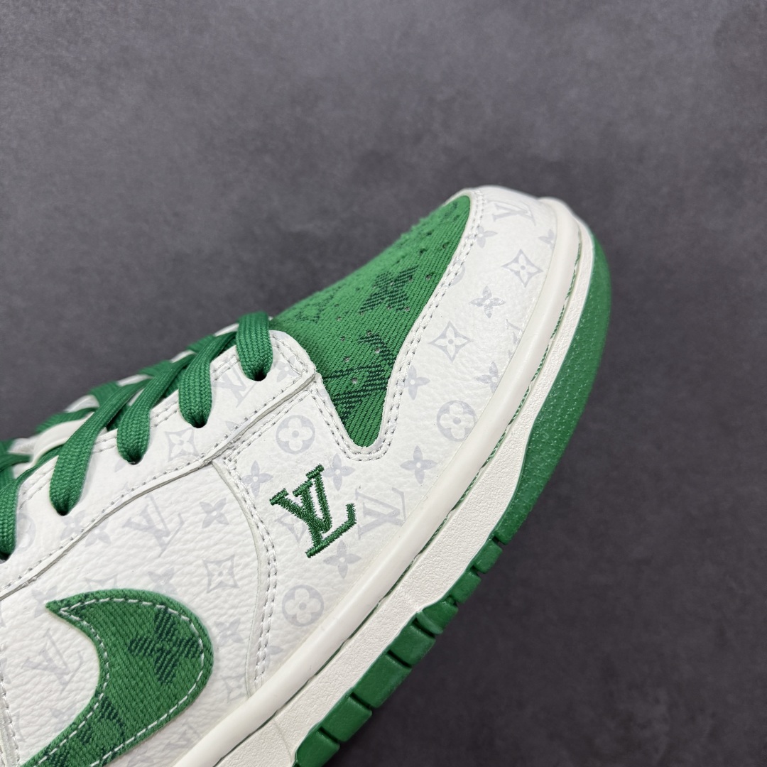 图片[5]-【定制版】Nike SB Dunk Low LV联名 绿色牛仔 周年高端定制 低帮休闲板鞋 SC9772-805  #定制鞋盒 大厂纯原品质出货 超高清洁度 皮料切割干净无任何毛边 细节完美   尺码：36 36.5 37.5 38 38.5 39 40 40.5 41 42 42.5 43 44 44.5 45-选品中心