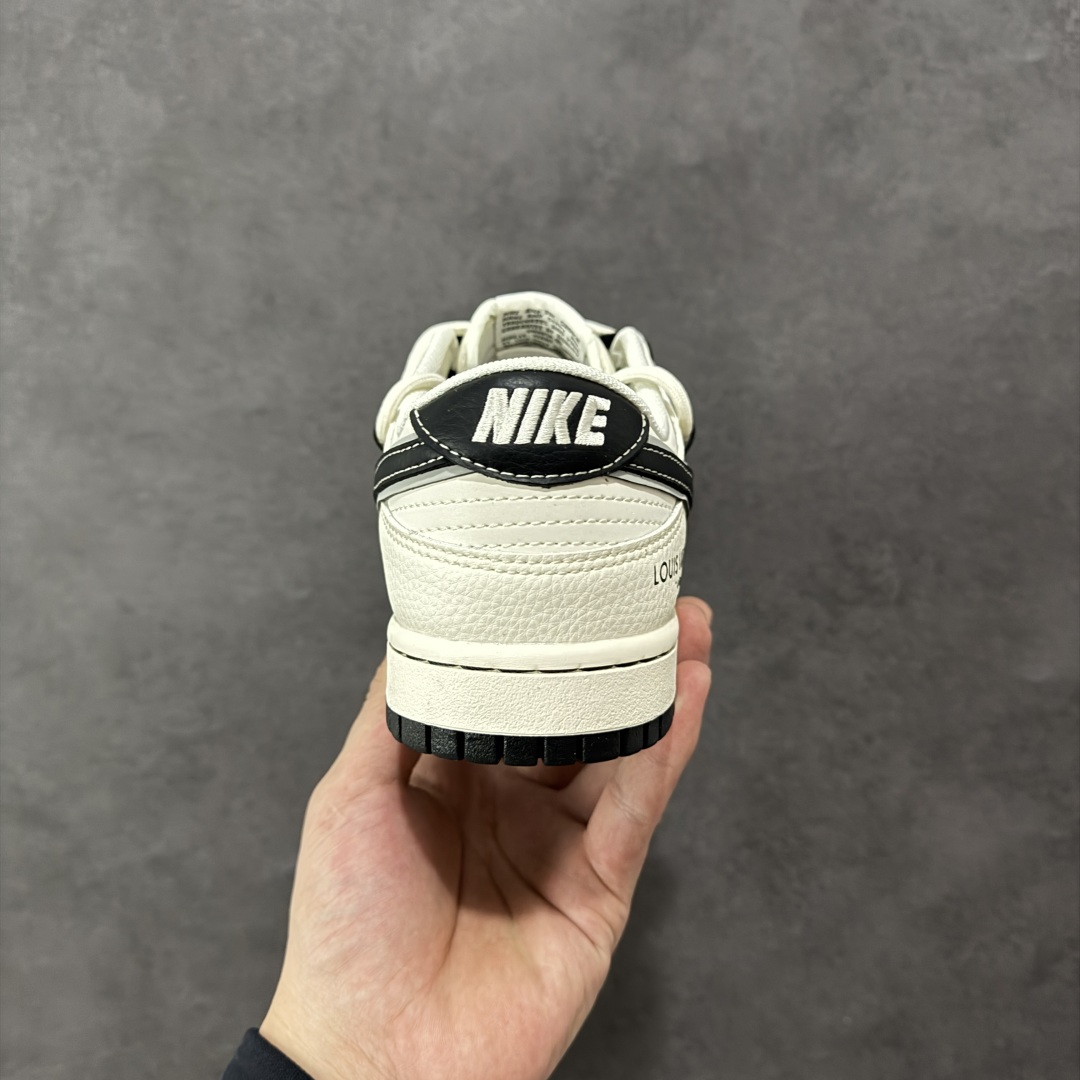 图片[4]-【定制版】Nike SB Dunk Low LV联名 米白绑带黑勾 周年高端定制 低帮休闲板鞋 YX5066-337  #定制鞋盒 大厂纯原品质出货 超高清洁度 皮料切割干净无任何毛边 细节完美   尺码：36 36.5 37.5 38 38.5 39 40 40.5 41 42 42.5 43 44 44.5 45-选品中心