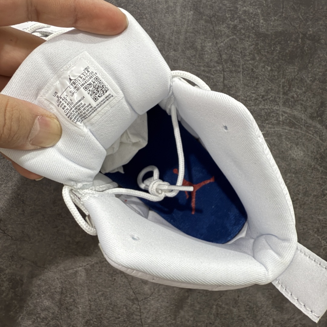 【纯原版】Air Jordan AJ12 Retro 潮流 中帮 复古篮球鞋 白蓝 法国蓝 CT80