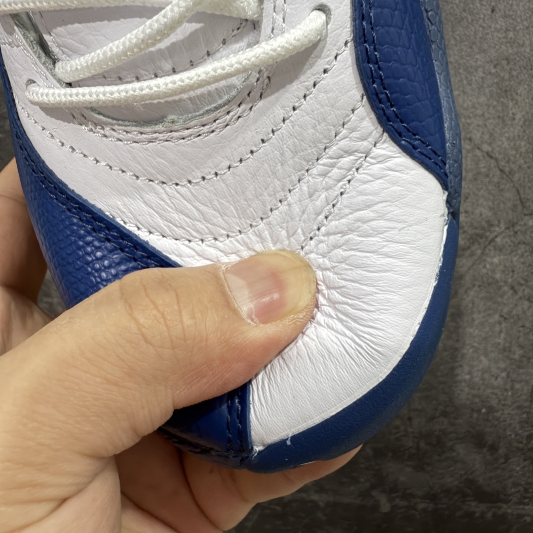 【纯原版】Air Jordan AJ12 Retro 潮流 中帮 复古篮球鞋 白蓝 法国蓝 CT80