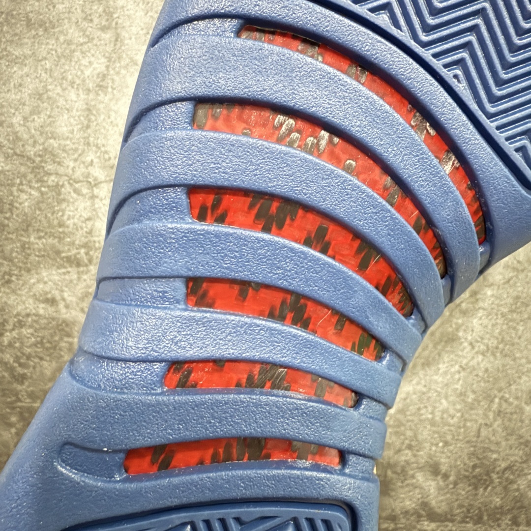 【纯原版】Air Jordan AJ12 Retro 潮流 中帮 复古篮球鞋 白蓝 法国蓝 CT80