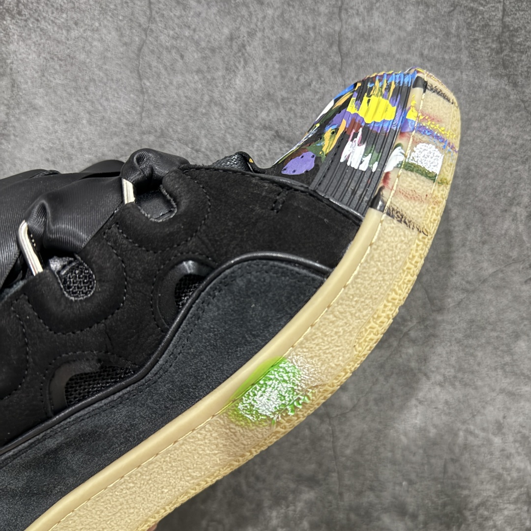 图片[6]-【X1莞产顶级】原版一比一开发 高订制版全网独家 市售顶级版本 外贸鬼佬指令订单最大到47 Lanvin Curb Sneakers 浪凡面包鞋 泼墨色东莞纯原 高端定制版 LANVIN浪凡三代 最新走秀款Curb系列 休闲运动面包鞋 官网一出热度火爆整个全球 各大网红也疯狂上脚 原版一比一开模重工艺制作 全鞋身采用东莞代工厂进口牛皮/环保牛反绒 进口电脑针车 数控针距精准无差 鞋头面冲孔整齐利落 金钢网织物 随机3D电喷泼墨 原磨具私模双色TPU大底 内里柔软透气太空棉面料 原版一致定制鞋带 全套原版一致包装。 尺码：35 36 37 38 39 40 41 42 43 44 45 46 47-选品中心