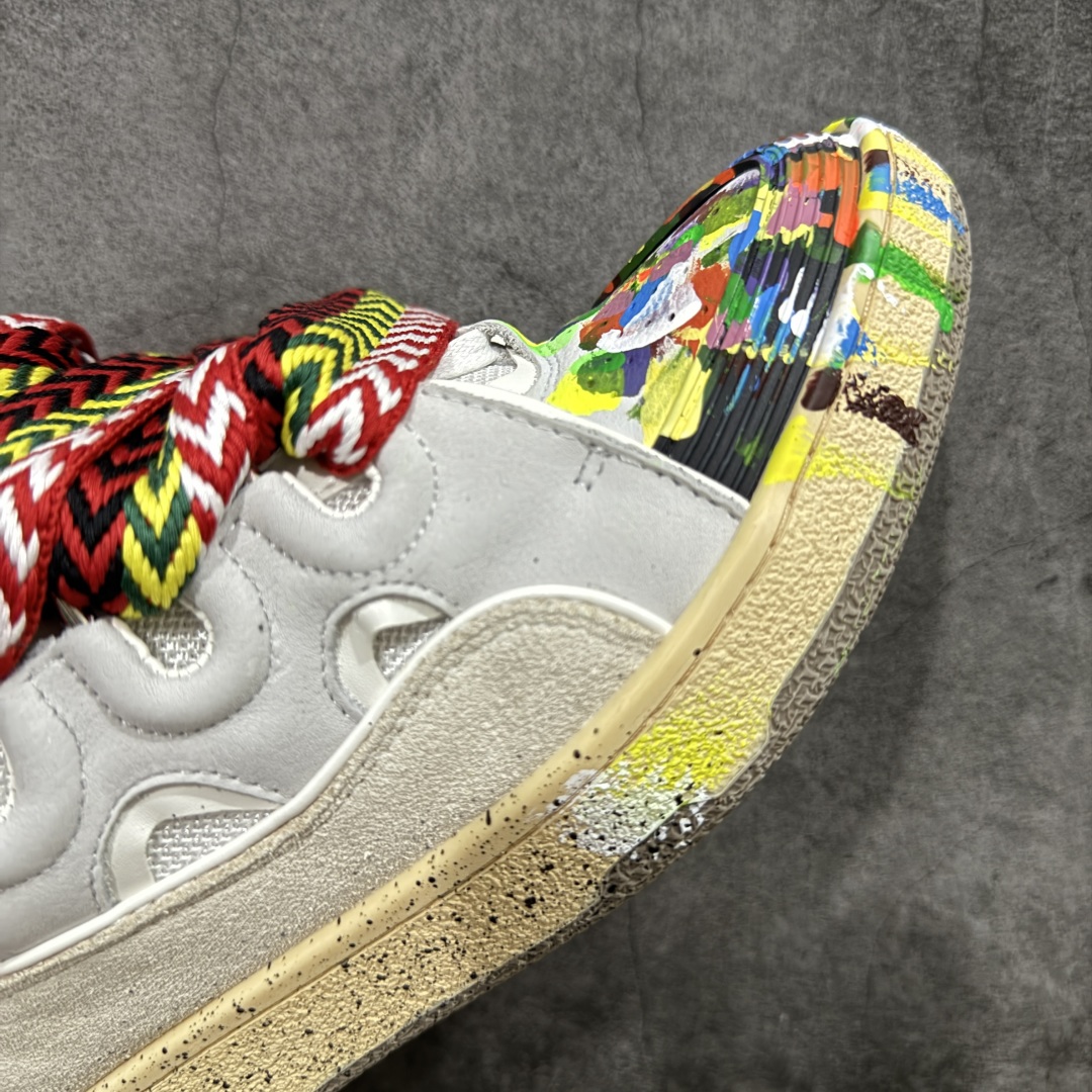 图片[6]-【X1莞产顶级】原版一比一开发 高订制版全网独家 市售顶级版本 外贸鬼佬指令订单最大到47 Lanvin Curb Sneakers 浪凡面包鞋 泼墨色东莞纯原 高端定制版 LANVIN浪凡三代 最新走秀款Curb系列 休闲运动面包鞋 官网一出热度火爆整个全球 各大网红也疯狂上脚 原版一比一开模重工艺制作 全鞋身采用东莞代工厂进口牛皮/环保牛反绒 进口电脑针车 数控针距精准无差 鞋头面冲孔整齐利落 金钢网织物 随机3D电喷泼墨 原磨具私模双色TPU大底 内里柔软透气太空棉面料 原版一致定制鞋带 全套原版一致包装。 尺码：35 36 37 38 39 40 41 42 43 44 45 46 47-选品中心