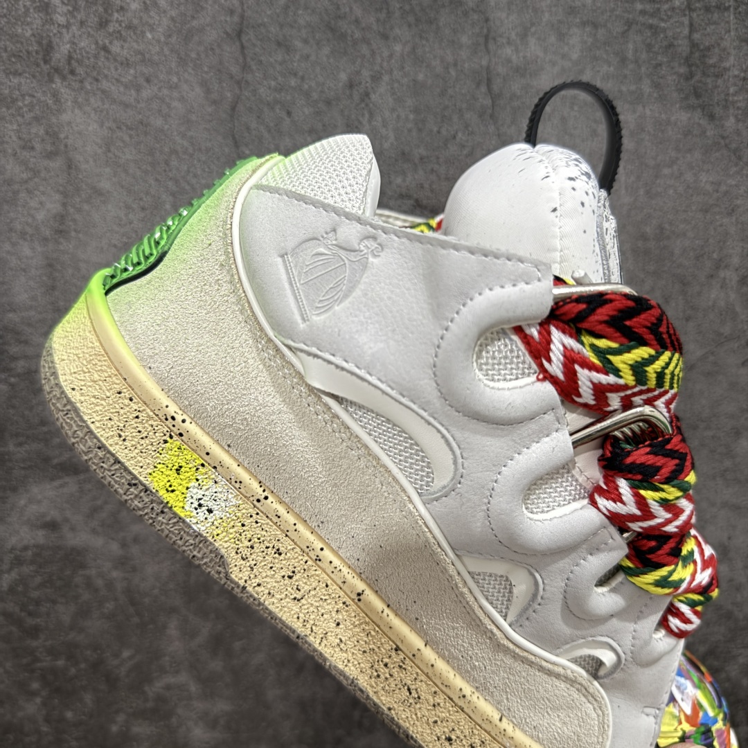 图片[7]-【X1莞产顶级】原版一比一开发 高订制版全网独家 市售顶级版本 外贸鬼佬指令订单最大到47 Lanvin Curb Sneakers 浪凡面包鞋 泼墨色东莞纯原 高端定制版 LANVIN浪凡三代 最新走秀款Curb系列 休闲运动面包鞋 官网一出热度火爆整个全球 各大网红也疯狂上脚 原版一比一开模重工艺制作 全鞋身采用东莞代工厂进口牛皮/环保牛反绒 进口电脑针车 数控针距精准无差 鞋头面冲孔整齐利落 金钢网织物 随机3D电喷泼墨 原磨具私模双色TPU大底 内里柔软透气太空棉面料 原版一致定制鞋带 全套原版一致包装。 尺码：35 36 37 38 39 40 41 42 43 44 45 46 47-选品中心