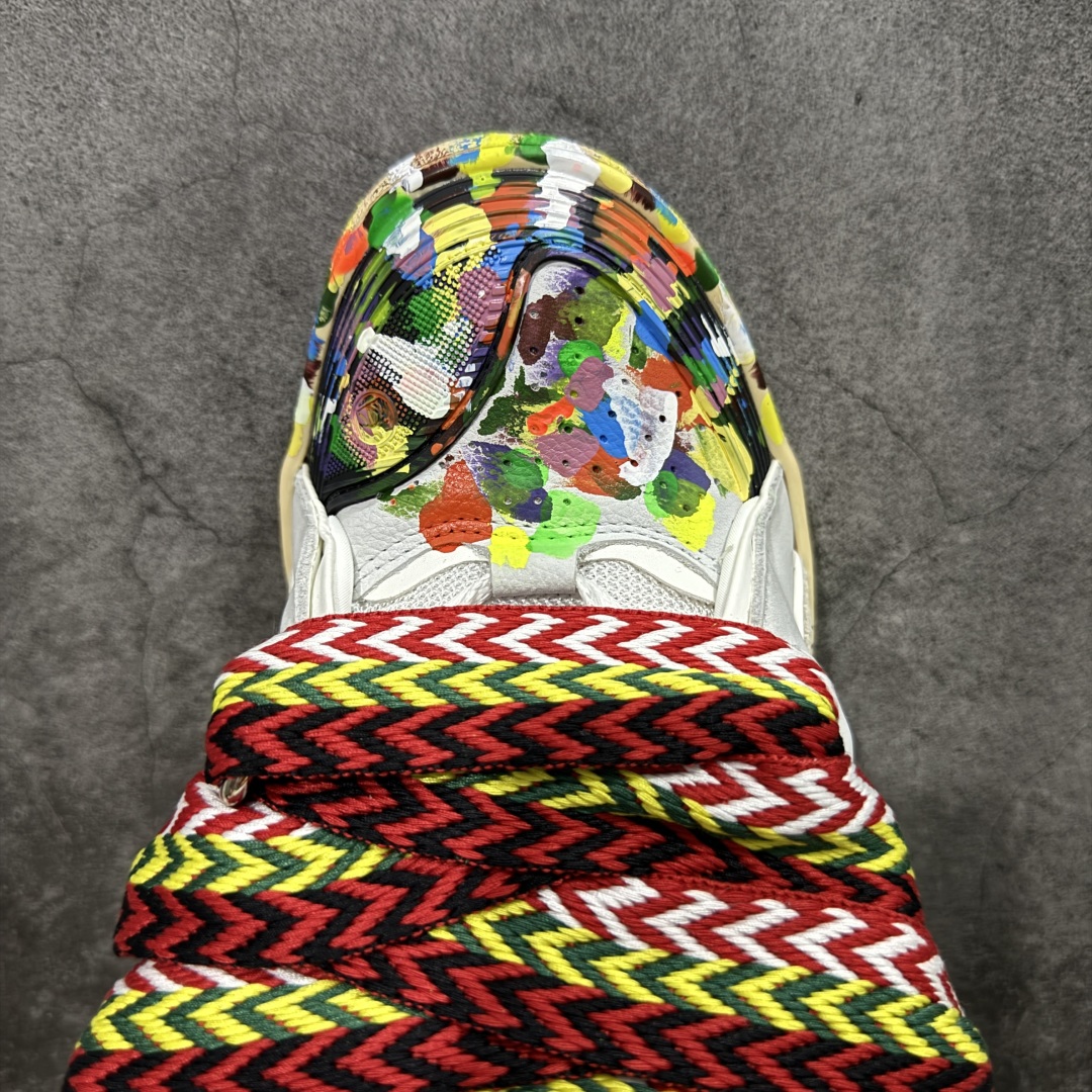 图片[5]-【X1莞产顶级】原版一比一开发 高订制版全网独家 市售顶级版本 外贸鬼佬指令订单最大到47 Lanvin Curb Sneakers 浪凡面包鞋 泼墨色东莞纯原 高端定制版 LANVIN浪凡三代 最新走秀款Curb系列 休闲运动面包鞋 官网一出热度火爆整个全球 各大网红也疯狂上脚 原版一比一开模重工艺制作 全鞋身采用东莞代工厂进口牛皮/环保牛反绒 进口电脑针车 数控针距精准无差 鞋头面冲孔整齐利落 金钢网织物 随机3D电喷泼墨 原磨具私模双色TPU大底 内里柔软透气太空棉面料 原版一致定制鞋带 全套原版一致包装。 尺码：35 36 37 38 39 40 41 42 43 44 45 46 47-选品中心