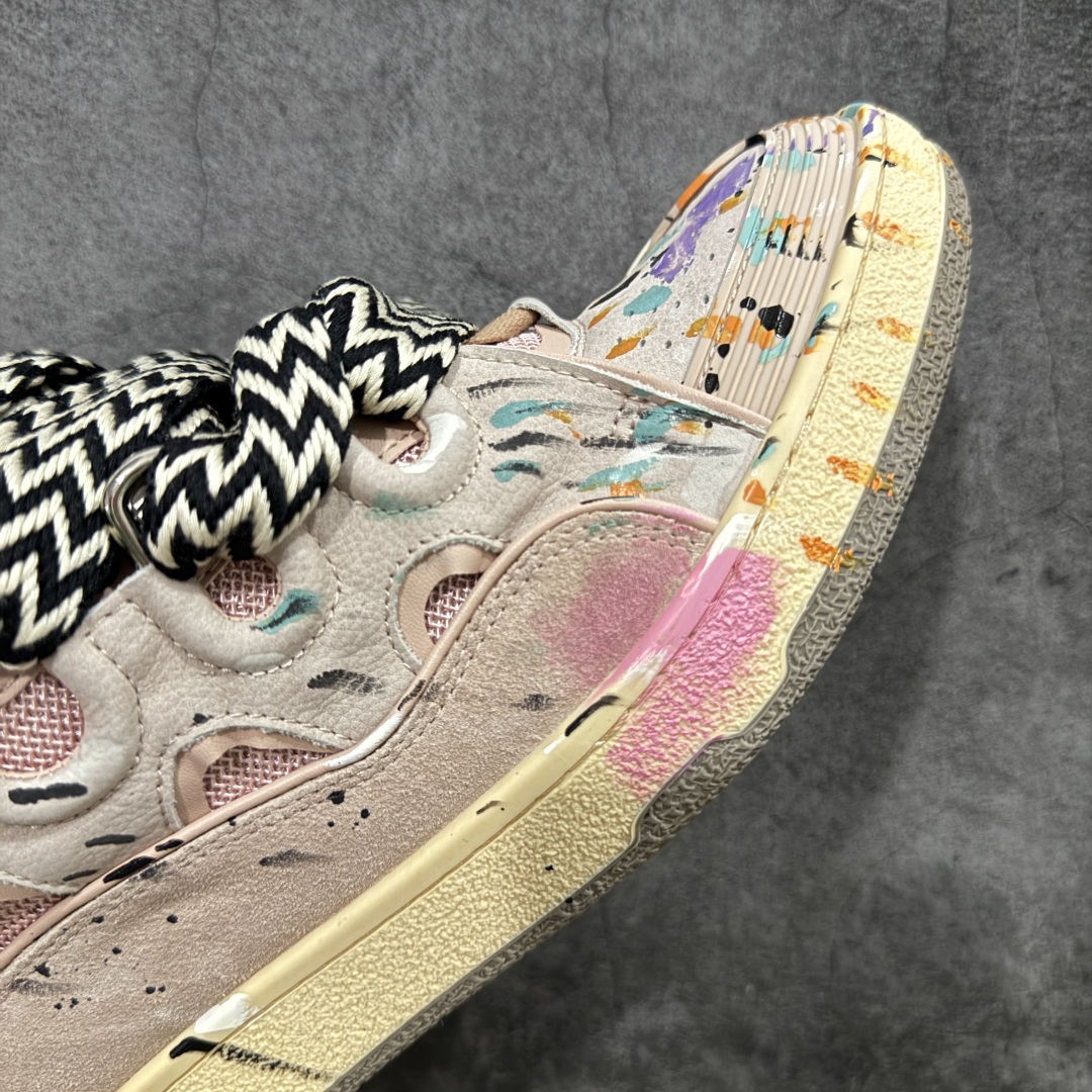 图片[6]-【X1莞产顶级】原版一比一开发 高订制版全网独家 市售顶级版本 外贸鬼佬指令订单最大到47 Lanvin Curb Sneakers 浪凡面包鞋 泼墨色东莞纯原 高端定制版 LANVIN浪凡三代 最新走秀款Curb系列 休闲运动面包鞋 官网一出热度火爆整个全球 各大网红也疯狂上脚 原版一比一开模重工艺制作 全鞋身采用东莞代工厂进口牛皮/环保牛反绒 进口电脑针车 数控针距精准无差 鞋头面冲孔整齐利落 金钢网织物 随机3D电喷泼墨 原磨具私模双色TPU大底 内里柔软透气太空棉面料 原版一致定制鞋带 全套原版一致包装。 尺码：35 36 37 38 39 40 41 42 43 44 45 46 47-选品中心