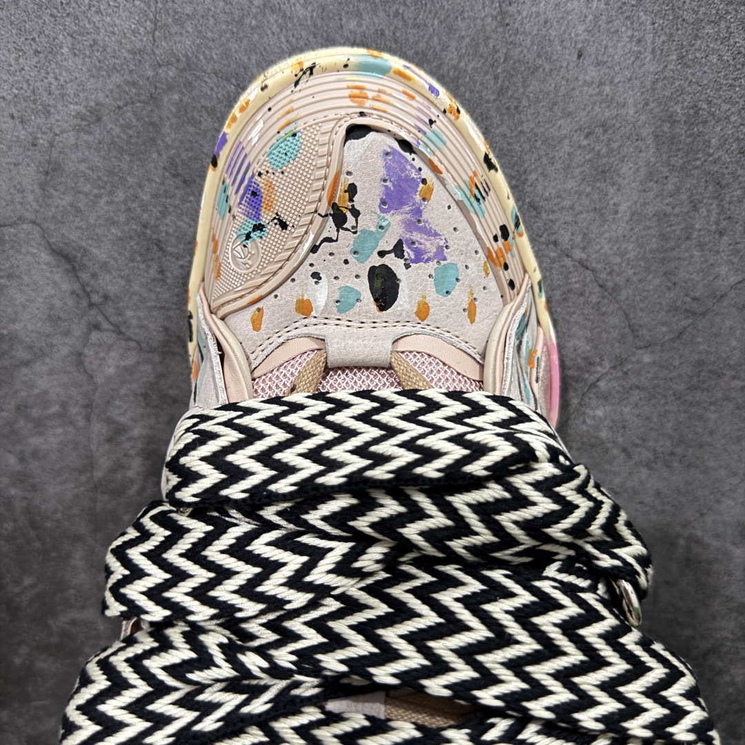 图片[5]-【X1莞产顶级】原版一比一开发 高订制版全网独家 市售顶级版本 外贸鬼佬指令订单最大到47 Lanvin Curb Sneakers 浪凡面包鞋 泼墨色东莞纯原 高端定制版 LANVIN浪凡三代 最新走秀款Curb系列 休闲运动面包鞋 官网一出热度火爆整个全球 各大网红也疯狂上脚 原版一比一开模重工艺制作 全鞋身采用东莞代工厂进口牛皮/环保牛反绒 进口电脑针车 数控针距精准无差 鞋头面冲孔整齐利落 金钢网织物 随机3D电喷泼墨 原磨具私模双色TPU大底 内里柔软透气太空棉面料 原版一致定制鞋带 全套原版一致包装。 尺码：35 36 37 38 39 40 41 42 43 44 45 46 47-选品中心