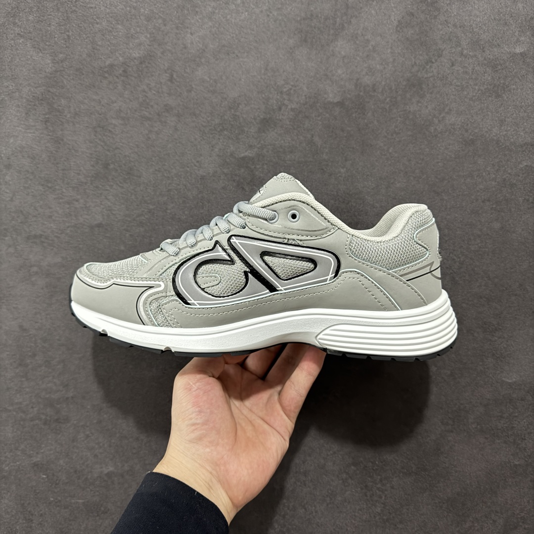 图片[2]-【公司级版本】迪奥/Dior B30 Low-Top Sneaker B30系列低帮经典老爹风系带复古休闲运动慢跑鞋 #原楦原纸版数据开发 #采用粒面牛剖革组合网织布鞋面材质 #正确吸汗网布贴合海玻璃CD压纹鞋垫 #独家开发TPU弹力中底组合TR光泽耐韧锯齿橡胶大底❗️ 尺码：40 41 42 43 44 45 46-选品中心