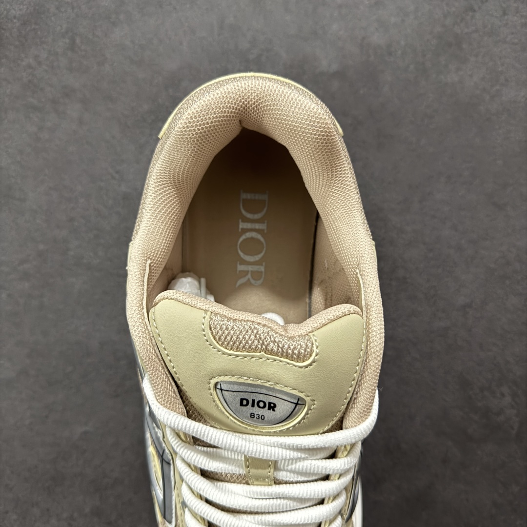 图片[7]-【公司级版本】迪奥/Dior B30 Low-Top Sneaker B30系列低帮经典老爹风系带复古休闲运动慢跑鞋 #原楦原纸版数据开发 #采用粒面牛剖革组合网织布鞋面材质 #正确吸汗网布贴合海玻璃CD压纹鞋垫 #独家开发TPU弹力中底组合TR光泽耐韧锯齿橡胶大底❗️ 尺码：40 41 42 43 44 45 46-选品中心