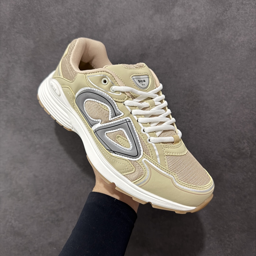 图片[3]-【公司级版本】迪奥/Dior B30 Low-Top Sneaker B30系列低帮经典老爹风系带复古休闲运动慢跑鞋 #原楦原纸版数据开发 #采用粒面牛剖革组合网织布鞋面材质 #正确吸汗网布贴合海玻璃CD压纹鞋垫 #独家开发TPU弹力中底组合TR光泽耐韧锯齿橡胶大底❗️ 尺码：40 41 42 43 44 45 46-选品中心