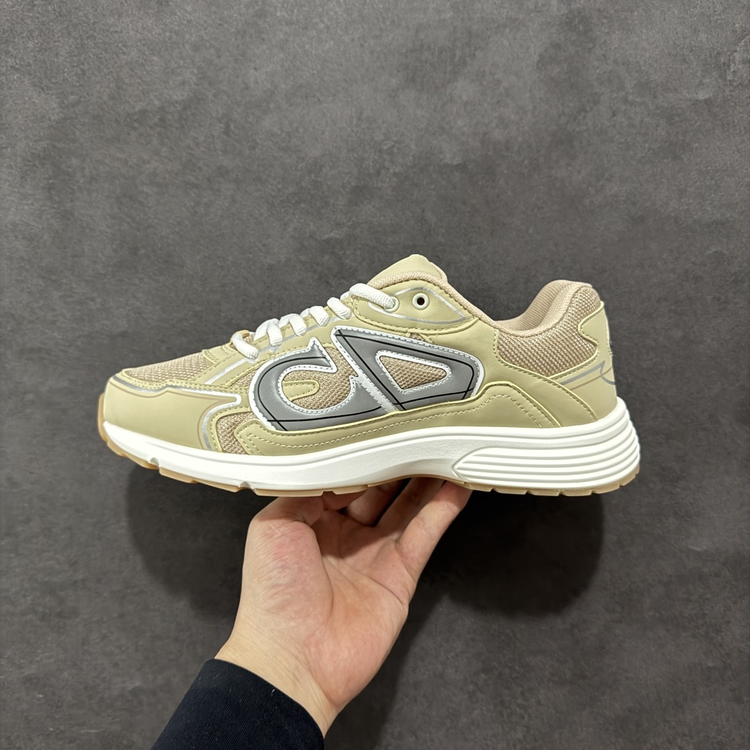 图片[2]-【公司级版本】迪奥/Dior B30 Low-Top Sneaker B30系列低帮经典老爹风系带复古休闲运动慢跑鞋 #原楦原纸版数据开发 #采用粒面牛剖革组合网织布鞋面材质 #正确吸汗网布贴合海玻璃CD压纹鞋垫 #独家开发TPU弹力中底组合TR光泽耐韧锯齿橡胶大底❗️ 尺码：40 41 42 43 44 45 46-选品中心