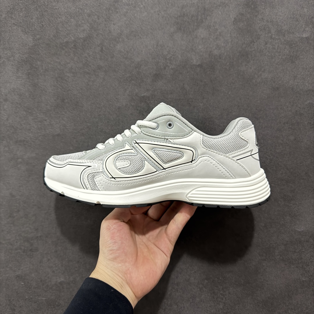 图片[2]-【公司级版本】迪奥/Dior B30 Low-Top Sneaker B30系列低帮经典老爹风系带复古休闲运动慢跑鞋 #原楦原纸版数据开发 #采用粒面牛剖革组合网织布鞋面材质 #正确吸汗网布贴合海玻璃CD压纹鞋垫 #独家开发TPU弹力中底组合TR光泽耐韧锯齿橡胶大底❗️ 尺码：40 41 42 43 44 45 46-选品中心