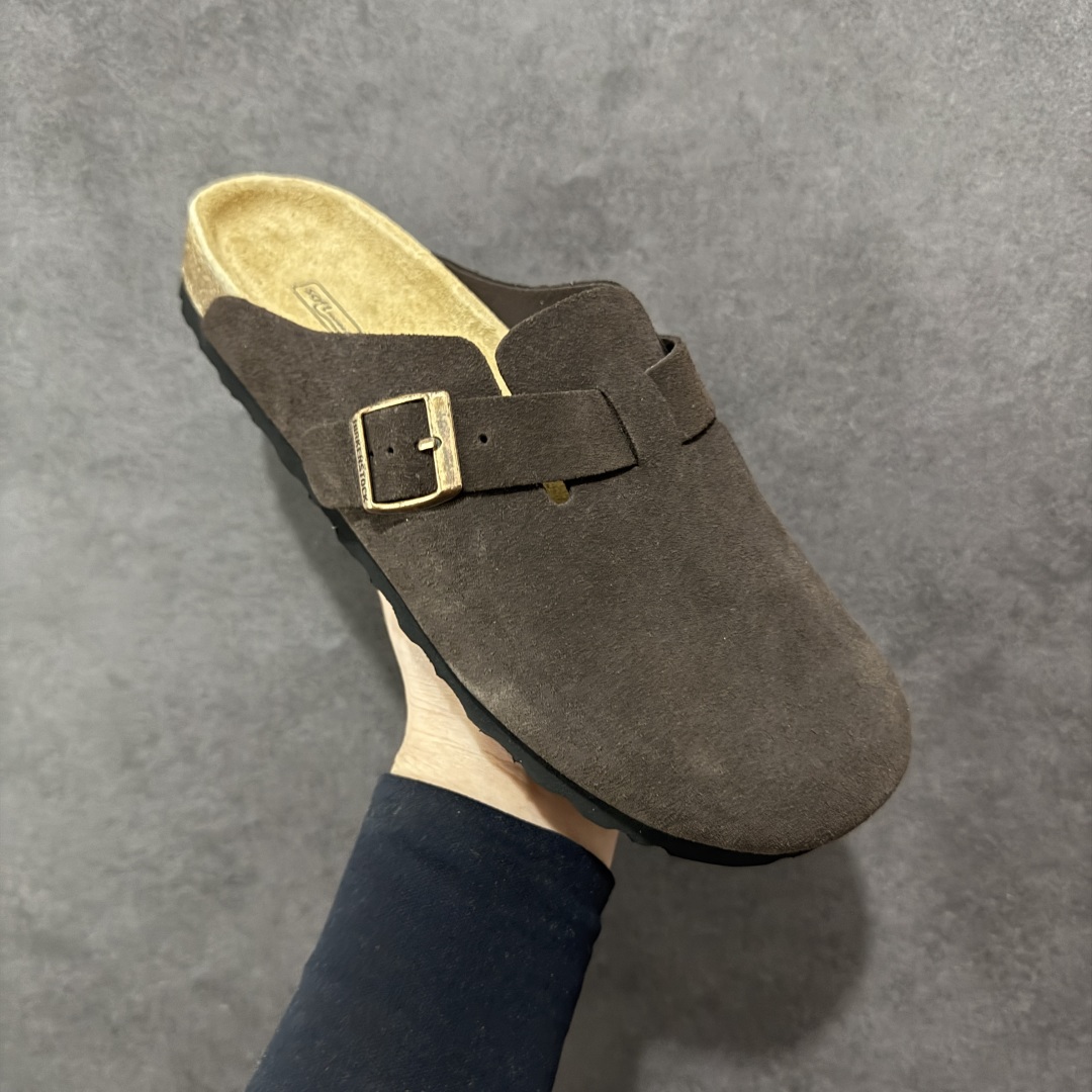 图片[3]-【广东顶级版】德国百年知名鞋履品牌·博肯Birkenstock 勃肯包拖系列 牛皮绒面革平底复古软木休闲鞋 勃肯包拖 市面顶级版本 原产品质 采用质地柔软牛皮绒面革 植入羊羔毛鞋垫和里衬材质 中底搭载缓震软木橡胶 尺码：35 36 37 38 39 40 41 42 43 44 45 46-选品中心