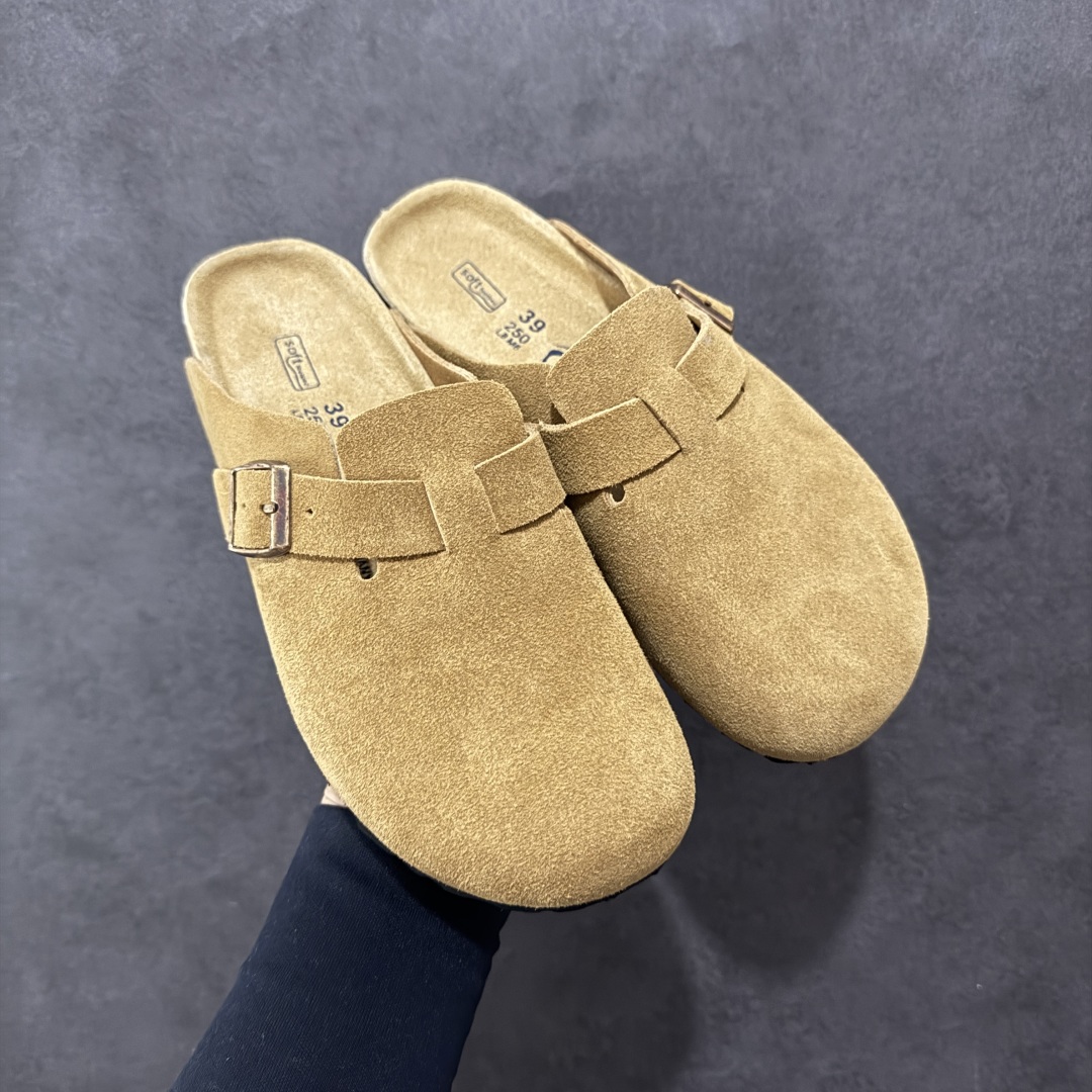 图片[2]-【广东顶级版】德国百年知名鞋履品牌·博肯Birkenstock 勃肯包拖系列 牛皮绒面革平底复古软木休闲鞋 勃肯包拖 市面顶级版本 原产品质 采用质地柔软牛皮绒面革 植入羊羔毛鞋垫和里衬材质 中底搭载缓震软木橡胶 尺码：35 36 37 38 39 40 41 42 43 44 45 46-选品中心
