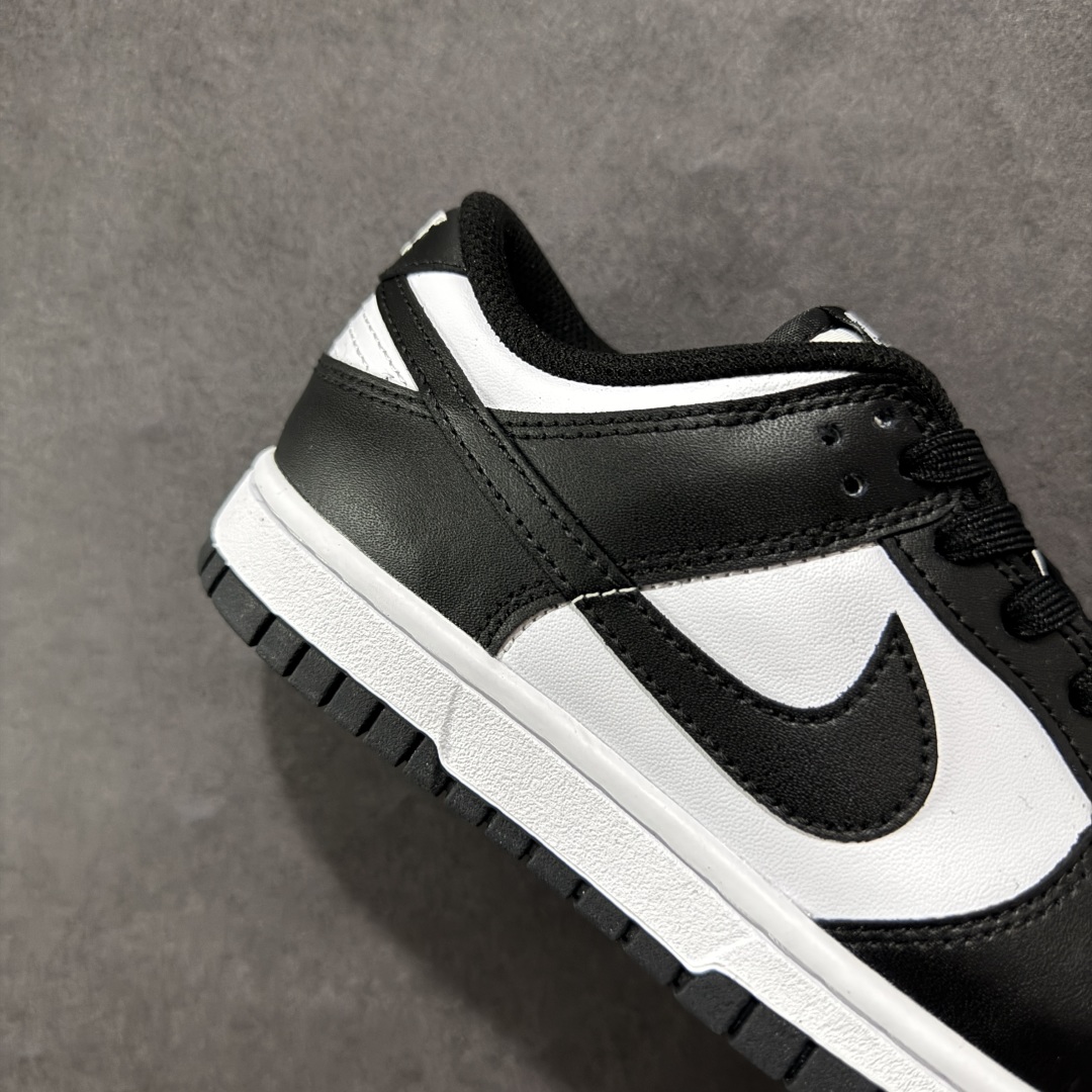 图片[6]-【YC纯原】NK Dunk Low 黑白熊猫2.0 HF5441-100 实力大厂出品 新配色陆续开发 全套原纸板楦头开发 确保原汁原味 完美呈现DUNK版型 一比一鞋头弧度高度鞋身弧度 此版本只针对中端市场 皮料材质有所更替 其他数据细节工艺流程均保持一致 绝不口嗨 细节品控鞋型随意对比 独家私模官方第六代原厂航空铝磨具打磨大底 鞋头坡度极致还原 无解鞋型 原盒原配 圈内天花板工艺 原厂玻璃冲刀 超高清洁度 全鞋零毛边皮料切割 原厂中底布点胶 中底布拉帮走线遵循公司 尺码：36 36.5 37.5 38 38.5 39 40 40.5 41 42 42.5 43 44 44.5 45 46-选品中心