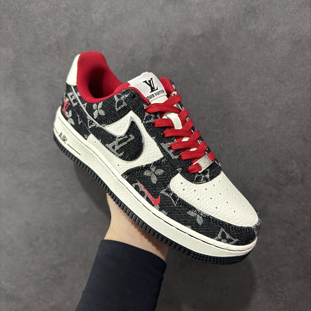 图片[3]-【定制版】Nike Air Force 1\’07 Low LV联名 黑牛仔小红勾 空军一号低帮休闲板鞋 LW9279-001  #原楦头原纸板 原装鞋盒 定制五金配件 内置全掌气垫 原厂鞋底   尺码：36 36.5 37.5 38 38.5 39 40 40.5 41 42 42.5 43 44 44.5 45-选品中心