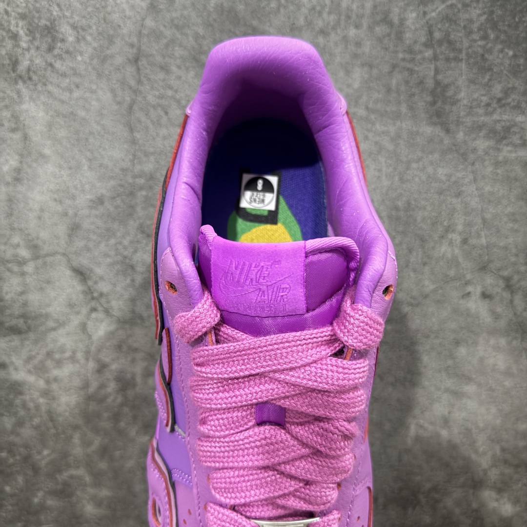 图片[8]-【S2纯原】CPFM x NK Air Force 1 Low 空军一号系列低帮 S2纯原生产线出品 经典百搭休闲运动板鞋“联名放大补丁字母”近日，A$AP Bari 在其官方社交媒体上预告了 Cactus Plant Flea Market(CPFM) 和 Nike Air Force 1 Low 的全新配色。 #此次全新推出的紫色和苔藓绿配色，保留了原始黑白版本的标志性风格，均采用皮革鞋面、尼龙鞋舌、带有反光底衬的「AIR SUNSHINE」及同色 AF1 橡胶鞋底。 货号：FQ7069-500 尺码：36 36.5 37.5 38 38.5 39 40 40.5 41 42 42.5 43 44 44.5 45 46 47.5-选品中心
