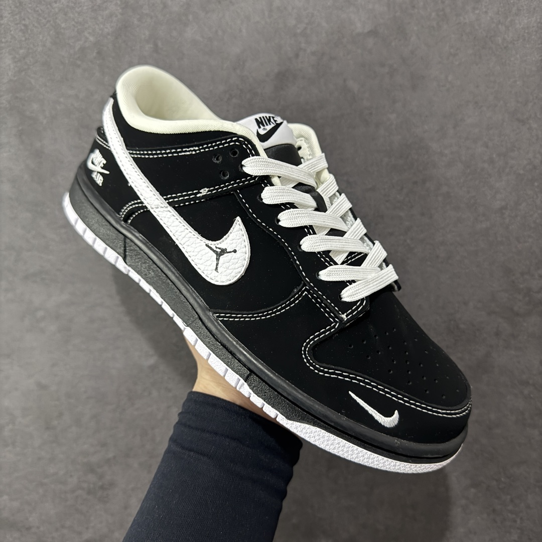 
【定制版】Nike SB Dunk Low 全黑白勾 周年高端定制 低帮休闲板鞋 LW1818-11