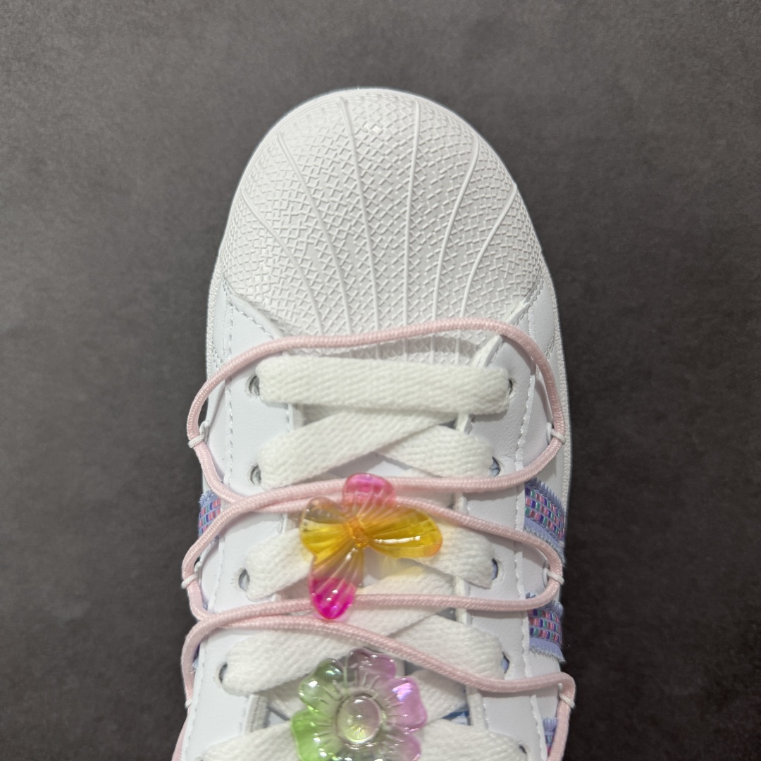 图片[8]-【公司级】阿迪达斯/三叶草Adidas Originals Superstar\”Mint Green\”经典贝壳头系列低帮百搭休闲运动板鞋D“皮革浅白蓝绑绳”JR1332 采用粒面牛剖革鞋面材质 新版改良全包围鞋垫 正确新版鞋底模具及扇贝头盖片 尺码：35 36⅔ 37⅓ 38 38⅔ 39⅓ 40-选品中心