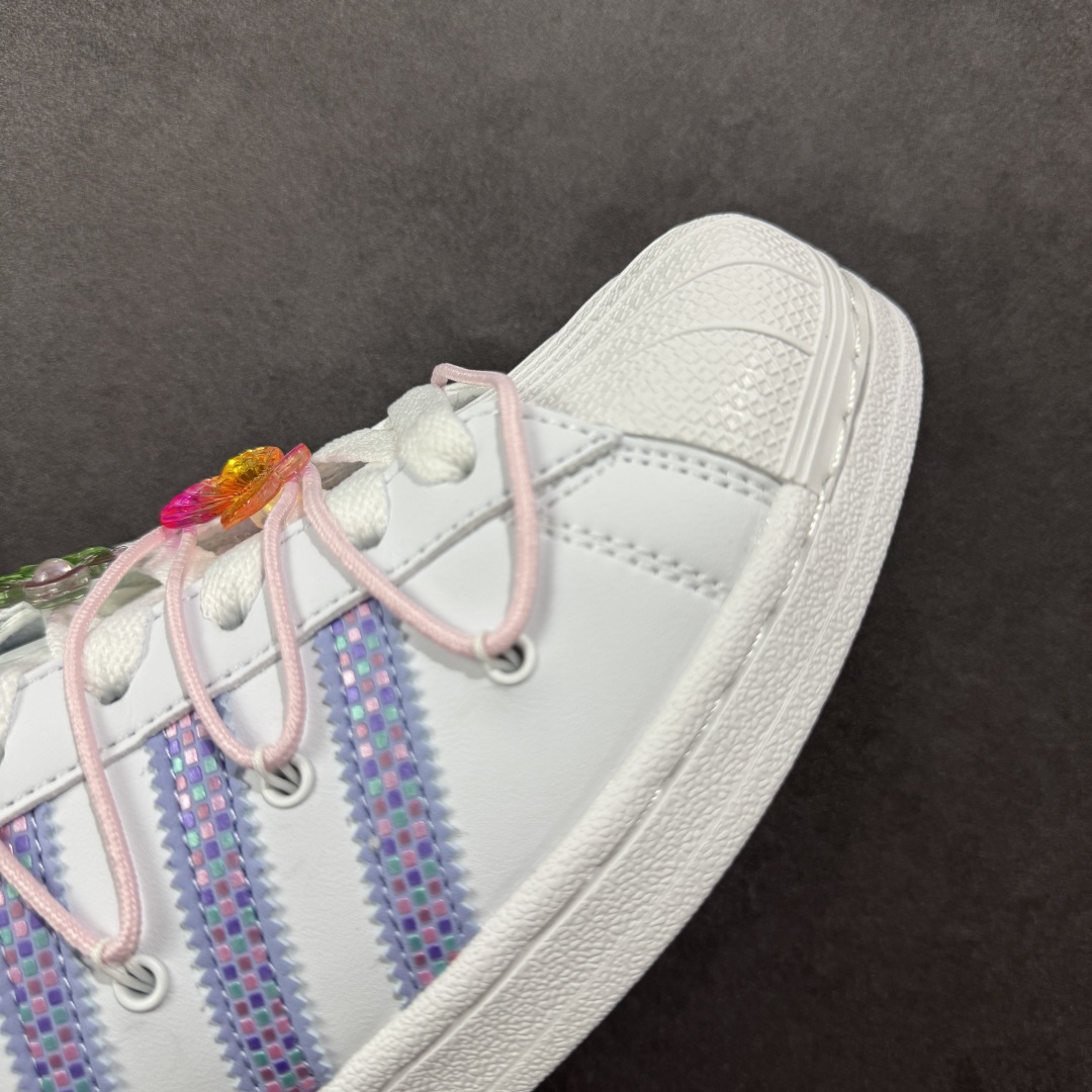 图片[5]-【公司级】阿迪达斯/三叶草Adidas Originals Superstar\”Mint Green\”经典贝壳头系列低帮百搭休闲运动板鞋D“皮革浅白蓝绑绳”JR1332 采用粒面牛剖革鞋面材质 新版改良全包围鞋垫 正确新版鞋底模具及扇贝头盖片 尺码：35 36⅔ 37⅓ 38 38⅔ 39⅓ 40-选品中心