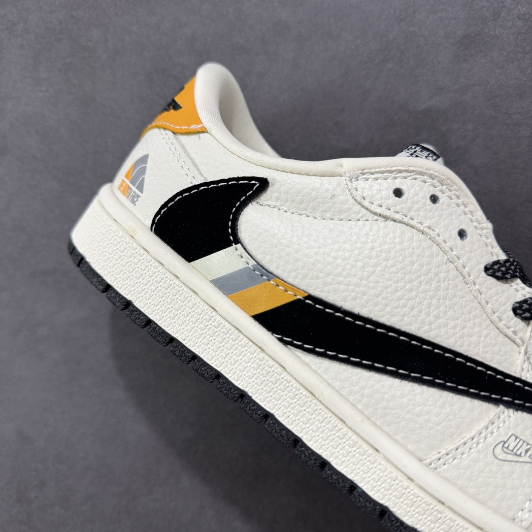 图片[6]-【定制版】Nike Air Jordan 1 x Travis Scott AJ1倒勾 乔一倒钩 北面联名款 耐克 低帮文化篮球鞋 完美品质出货 细节如图所示 鞋面切割工整 冲孔整齐干净 中底拉帮线 整体清洁度非常好 货号：XB1979 004 尺码：36 36.5 37.5 38 38.5 39 40 40.5 41 42 42.5 43 44 45-选品中心