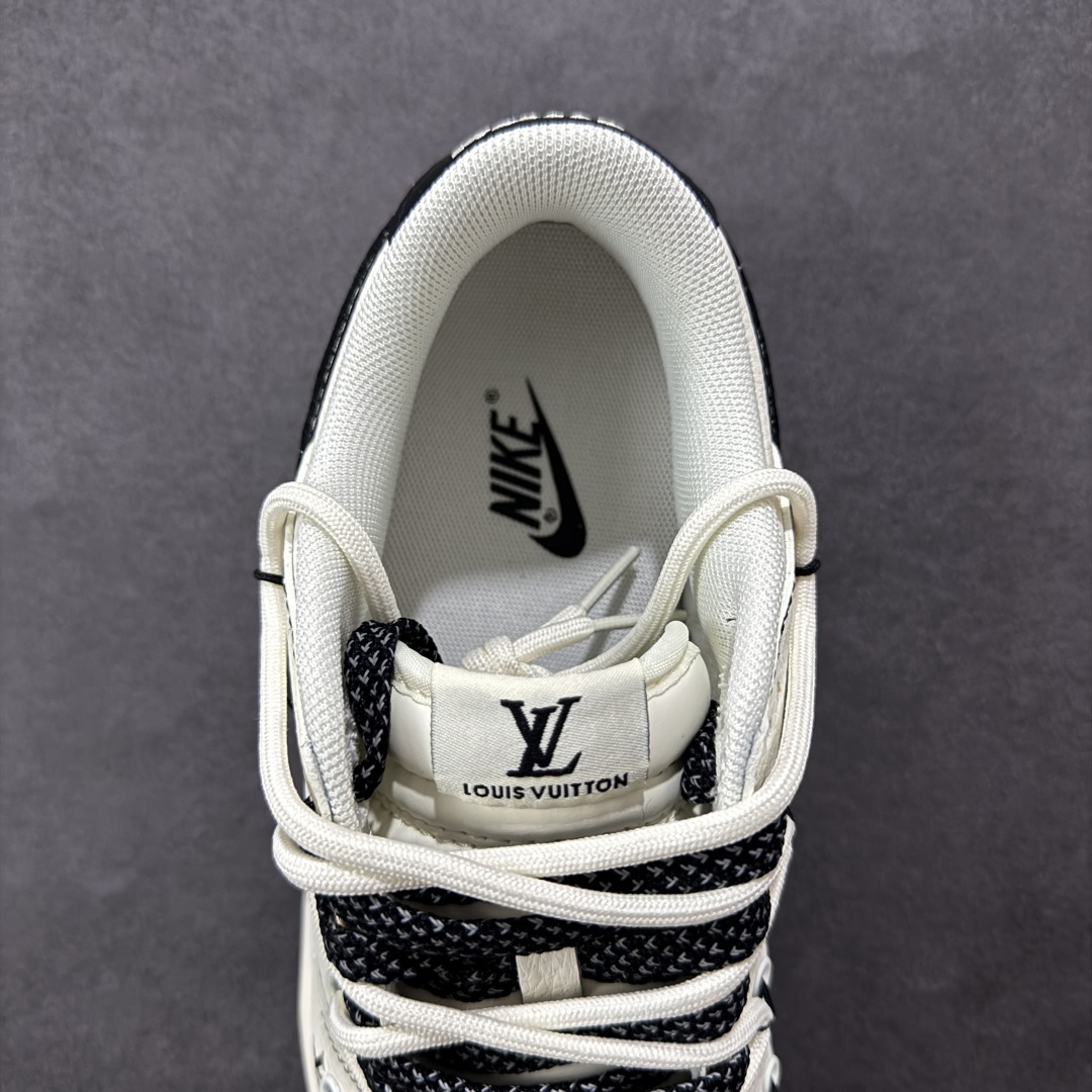  
【定制版】Nike SB Dunk Low LV联名 绑带黑勾 周年高端定制 低帮休闲板鞋 DM68