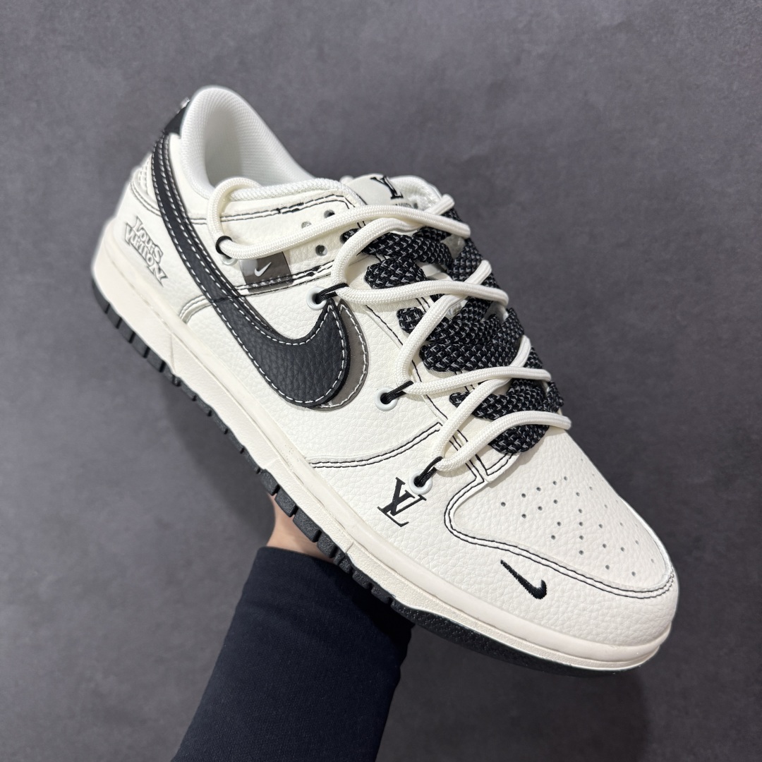  
【定制版】Nike SB Dunk Low LV联名 绑带黑勾 周年高端定制 低帮休闲板鞋 DM68
