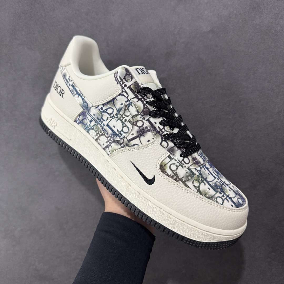  
【定制版】Nike Air Force 1'07 Low 迪奥联名 灰色插花 空军一号低帮休闲板鞋 