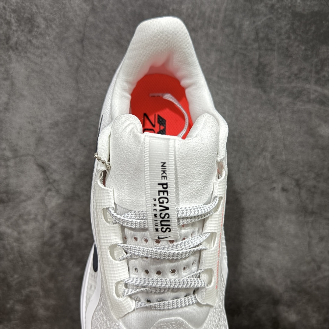 图片[8]-【H11纯原】Nike Pegasus Premium Airscape 舒适百搭减震防滑耐磨透气 低帮跑步鞋     低帮跑步鞋，白橙配色，简约又不失活力，上脚超吸睛。  它不仅颜值高，性能更是一绝！  全掌气垫科技，减震防滑超耐磨，每一步都能感受到强劲回弹，给双脚舒适支撑。  透气鞋面，跑步时双脚也能自由呼吸。    #独家原包 原底原料 开模打造  #原厂鞋标 高精密准度  #原楦原纸板开发 匹配原版98%以上  #后跟弧度 正确呈现  #原厂皮料 质感无敌  #皮料切割干净 无任何毛边 清洁度细节完美    货号：HQ2592-101    尺码：36 36.5 37.5 38 38.5 39 40 40.5 41 42 42.5 43 44 45 46-选品中心