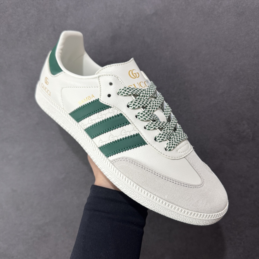  
【定制版】adidas originals Samba OG x GUCCI 灰白绿
桑巴舞系列复古