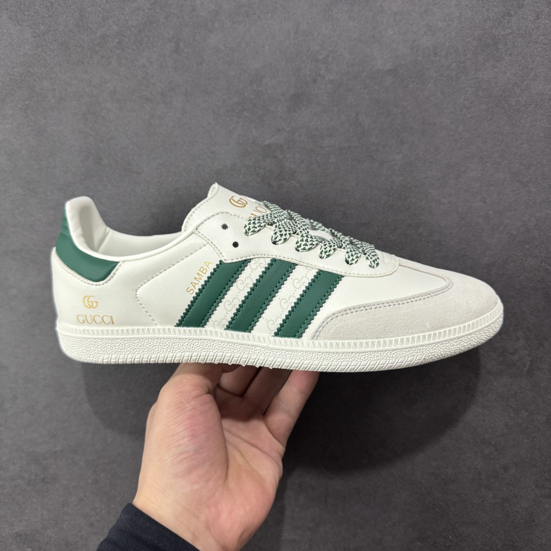 
【定制版】adidas originals Samba OG x GUCCI 灰白绿
桑巴舞系列复古