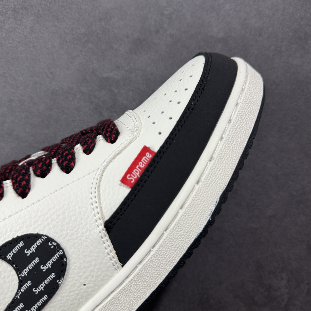 图片[5]-【定制版】Nike Court Vision Low x Supreme 黑白红 休闲运动板鞋 纯原版本 低帮百搭透气休闲运动板鞋，经典耐用的设计 兼顾舒适脚感和出众风范，演绎匠心之作 结构性的支撑贴合感结合复古篮球设计，塑就场外全明星风范 货号： FD5188 132 尺码：36 36.5 37.5 38 38.5 39 40 40.5 41 42 42.5 43 44 44.5 45-选品中心