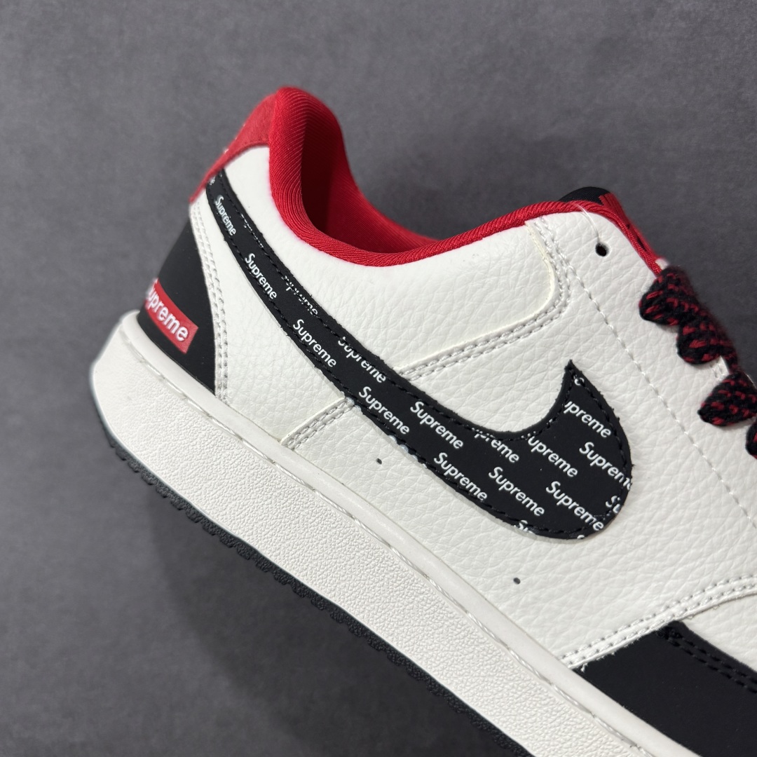 图片[6]-【定制版】Nike Court Vision Low x Supreme 黑白红 休闲运动板鞋 纯原版本 低帮百搭透气休闲运动板鞋，经典耐用的设计 兼顾舒适脚感和出众风范，演绎匠心之作 结构性的支撑贴合感结合复古篮球设计，塑就场外全明星风范 货号： FD5188 132 尺码：36 36.5 37.5 38 38.5 39 40 40.5 41 42 42.5 43 44 44.5 45-选品中心