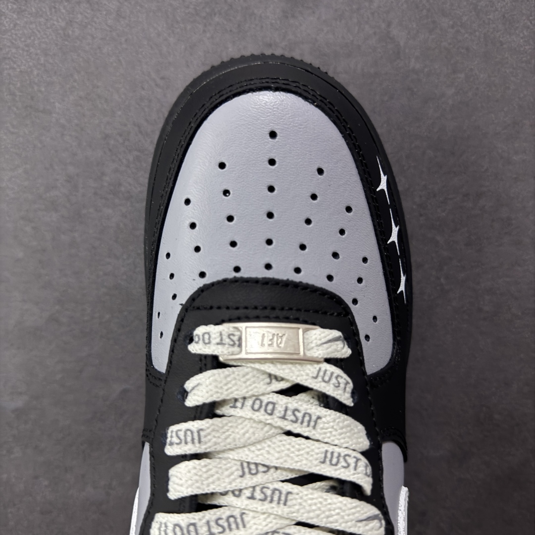 图片[8]-【定制版】Nike Air Force 1\’07 Low 黑银克特 空军一号低帮休闲板鞋 ZH0316-085  #定制皮料 原厂3D打印 定制鞋盒 原楦原纸板 纯正空军版型 内置全掌气垫  尺码：36 36.5 37.5 38 38.5 39 40 40.5 41 42 42.5 43 44 44.5 45-选品中心
