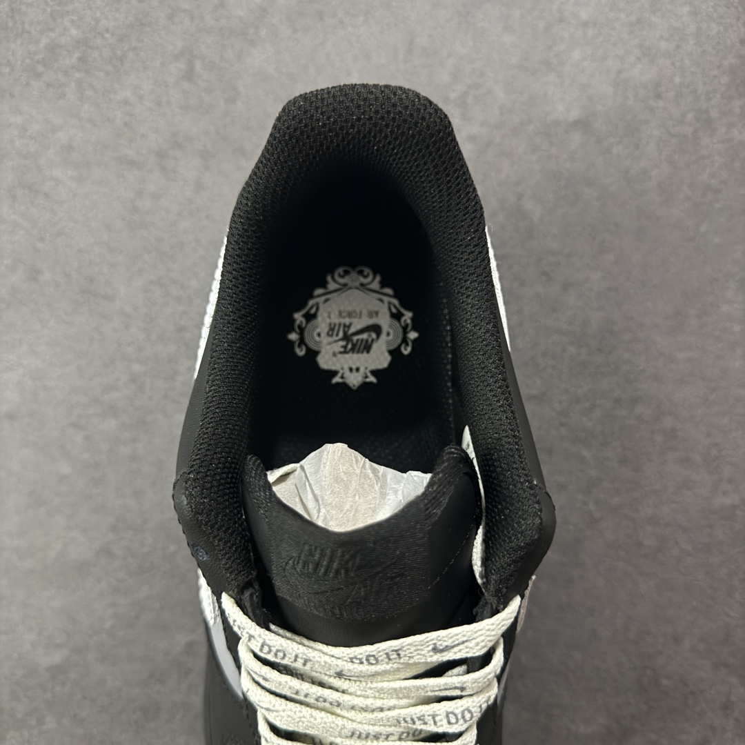 图片[7]-【定制版】Nike Air Force 1\’07 Low 黑银克特 空军一号低帮休闲板鞋 ZH0316-085  #定制皮料 原厂3D打印 定制鞋盒 原楦原纸板 纯正空军版型 内置全掌气垫  尺码：36 36.5 37.5 38 38.5 39 40 40.5 41 42 42.5 43 44 44.5 45-选品中心