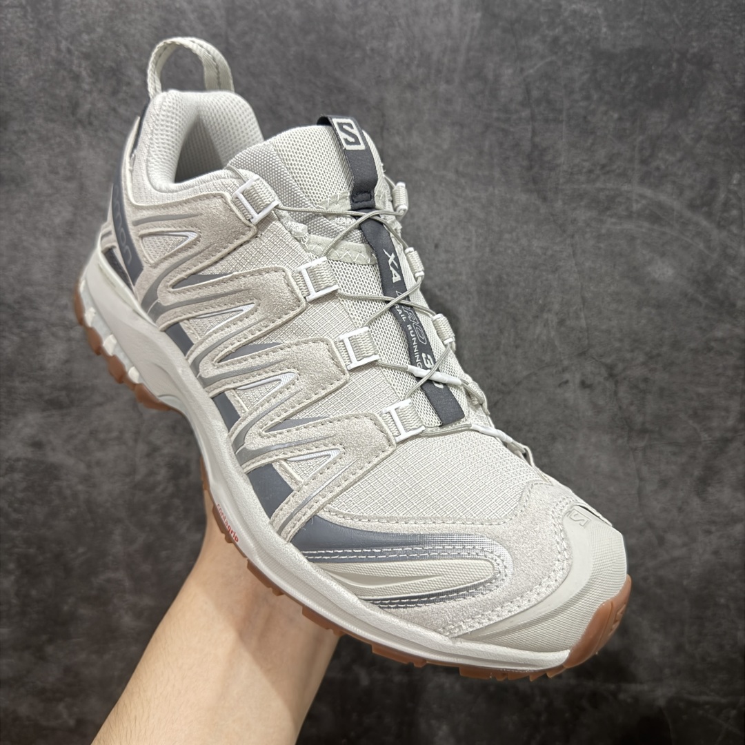  SALOMON 萨洛蒙 XA PRO 3D 户外运动 网布减震防滑透气 低帮跑步鞋 男女同款 羽毛灰
