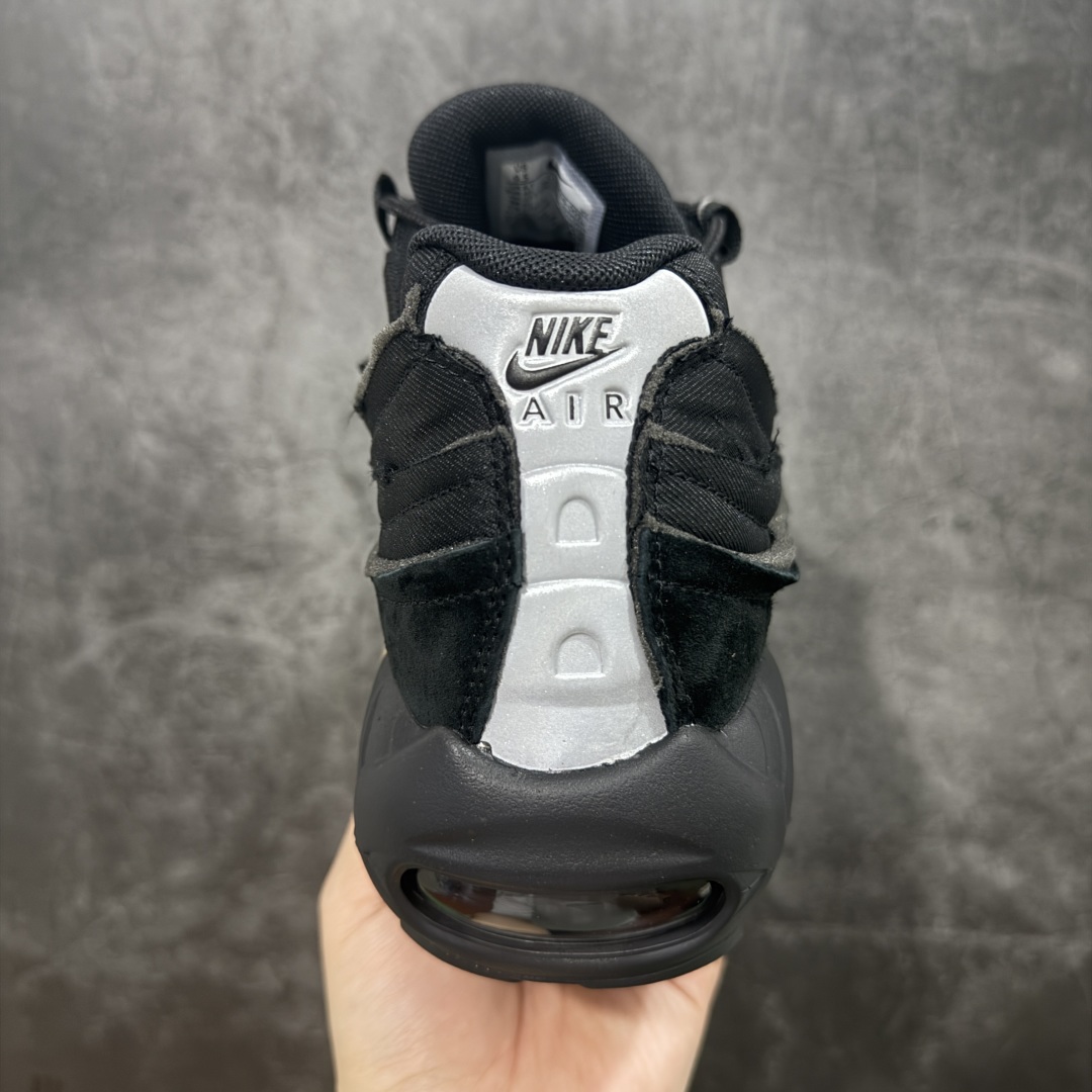  
【纯原】CDG x  NK Air Max 95 联名复古减震防滑低帮气垫跑步鞋 黑白灰 CU840