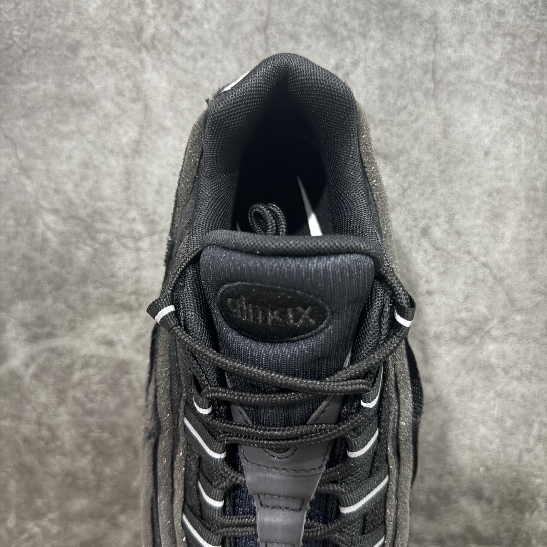  
【纯原】CDG x  NK Air Max 95 联名复古减震防滑低帮气垫跑步鞋 黑白灰 CU840