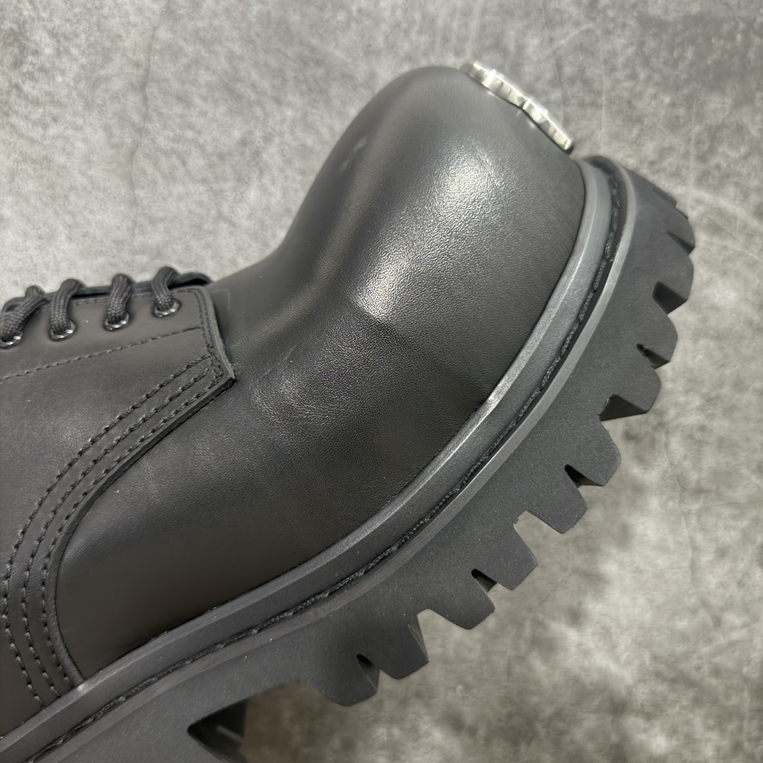 图片[6]-【莞产G版】Balenciaga Stomper 巴黎世家时尚系带牛皮厚底德比鞋 象征着时尚的前沿 款式典雅而时尚 突显法式高雅气息 众多国内外一线潮流明星上脚加持 舒适鞋面 具有很好的延展性和透气性 外观设计鞋身运用简洁的黑色进行搭配 上脚颜值高 鞋跟耐磨性强 不易打滑 尺码：39-45（偏大一码）-选品中心