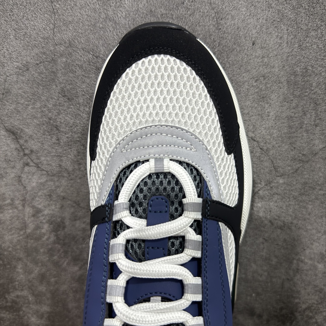 图片[5]-【广东礼盒版】Dior/迪奥B22 男鞋压花厚底系带休闲鞋多色拼接男款慢跑时装运动鞋 广东原产原楦原纸版数据开发 配置专柜购物袋及配件(配置抗压快递外包牛皮纸壳 采用光滑牛皮革组合网织布面材质 正确吸汗网布贴合海玻璃CD压纹鞋垫独家开发TPU弹力中底组合TR光泽耐韧锯齿橡胶大底 法国高奢时装品牌-迪奥·桀傲/Dior Homme B22 Trainer Sneaker系列复古厚底老爹风休闲运动慢跑鞋“生胶底” 这款单品从复古慢跑鞋汲取灵 感。采用厚实的低帮设计，精选牛皮与网眼织物拼接鞋面，搭配黑白相间的刻花橡胶鞋底。侧面带有浮雕“CD”标志装饰。 尺码：38 39 40 41 42 43 44 45 46-选品中心