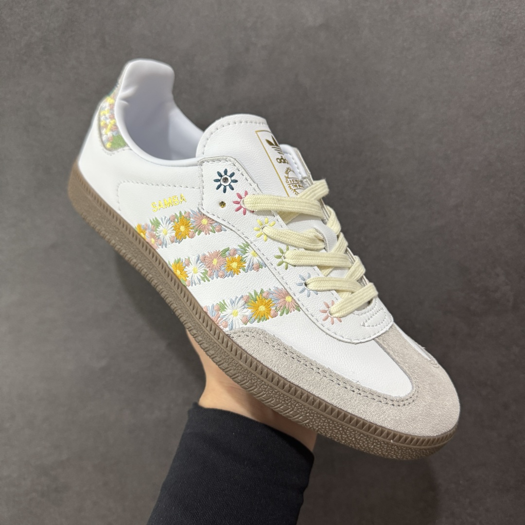  
【正确版】juice x adidas originals SAMBA OG Flower 花卉 白